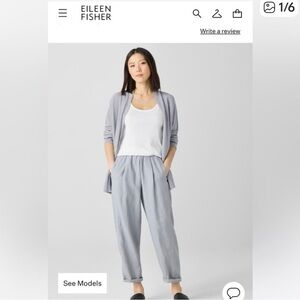 Eileen fisher organic linen lantern pant
